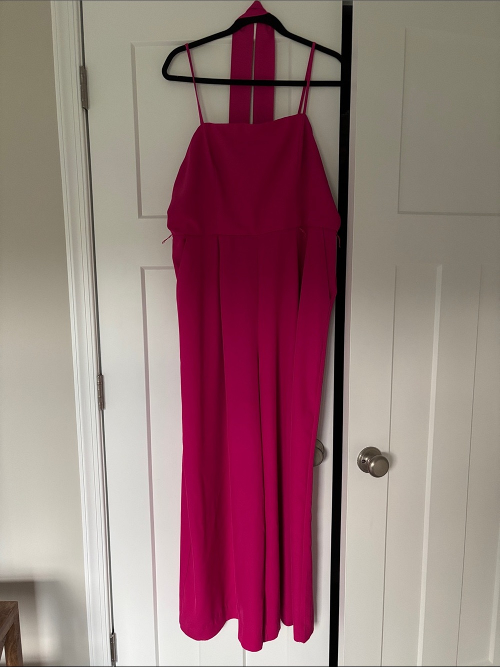 Nine West Hot Pink Wide-Leg Jumpsuit